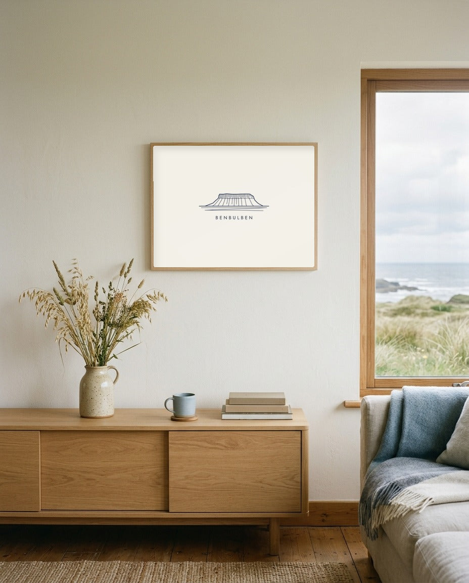 Benbulben Framed Print, on the wall