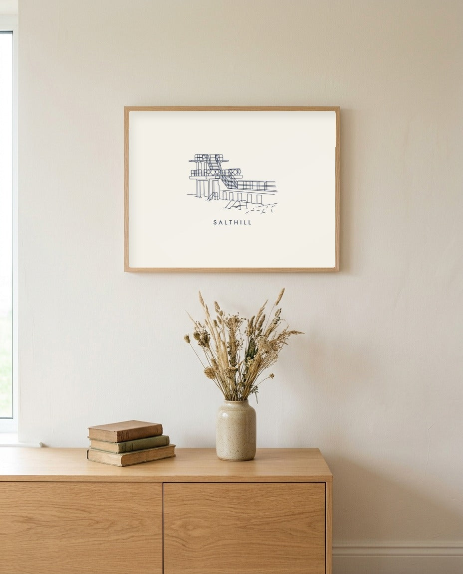 Salthill Framed Print, on the wall