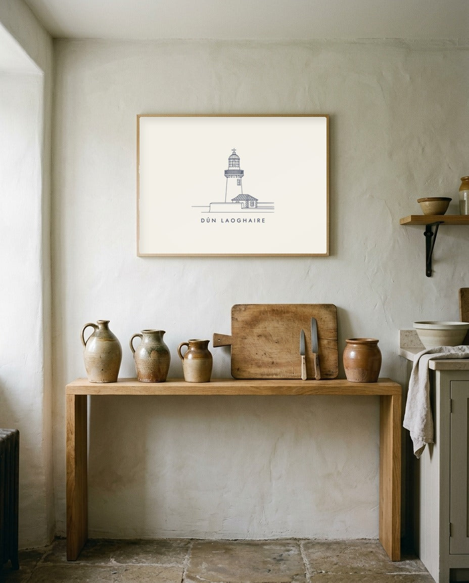 Dún Laoghaire Framed Print, on the wall
