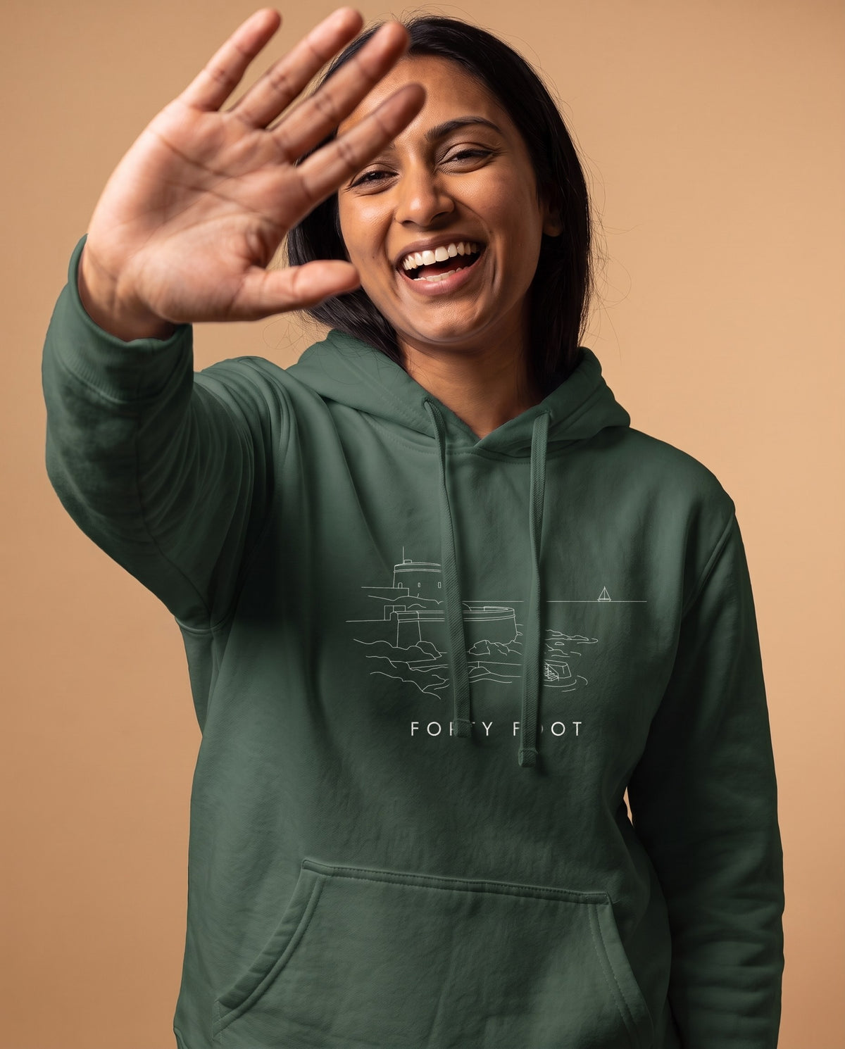 Forty Foot Hoodie, worn