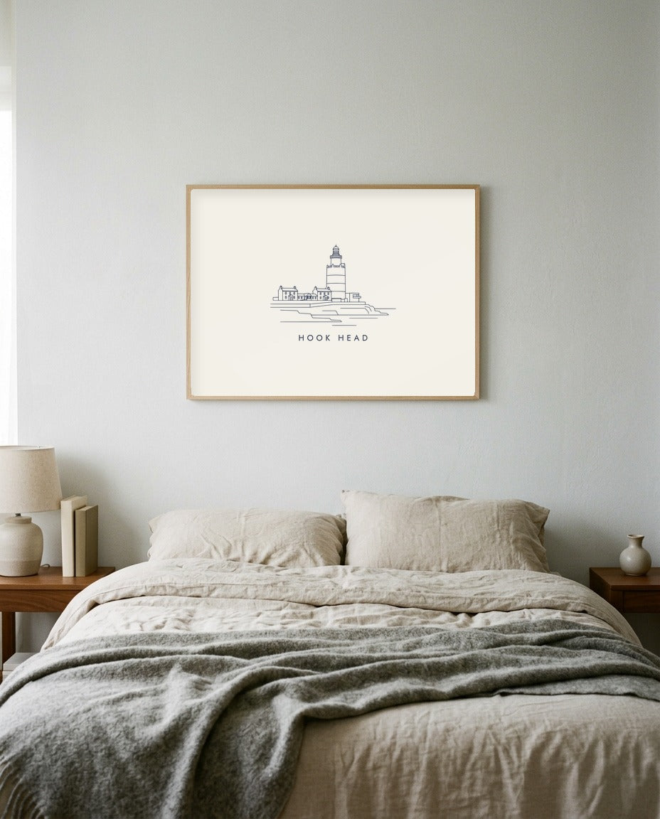 Hook Head Framed Print, on the wall