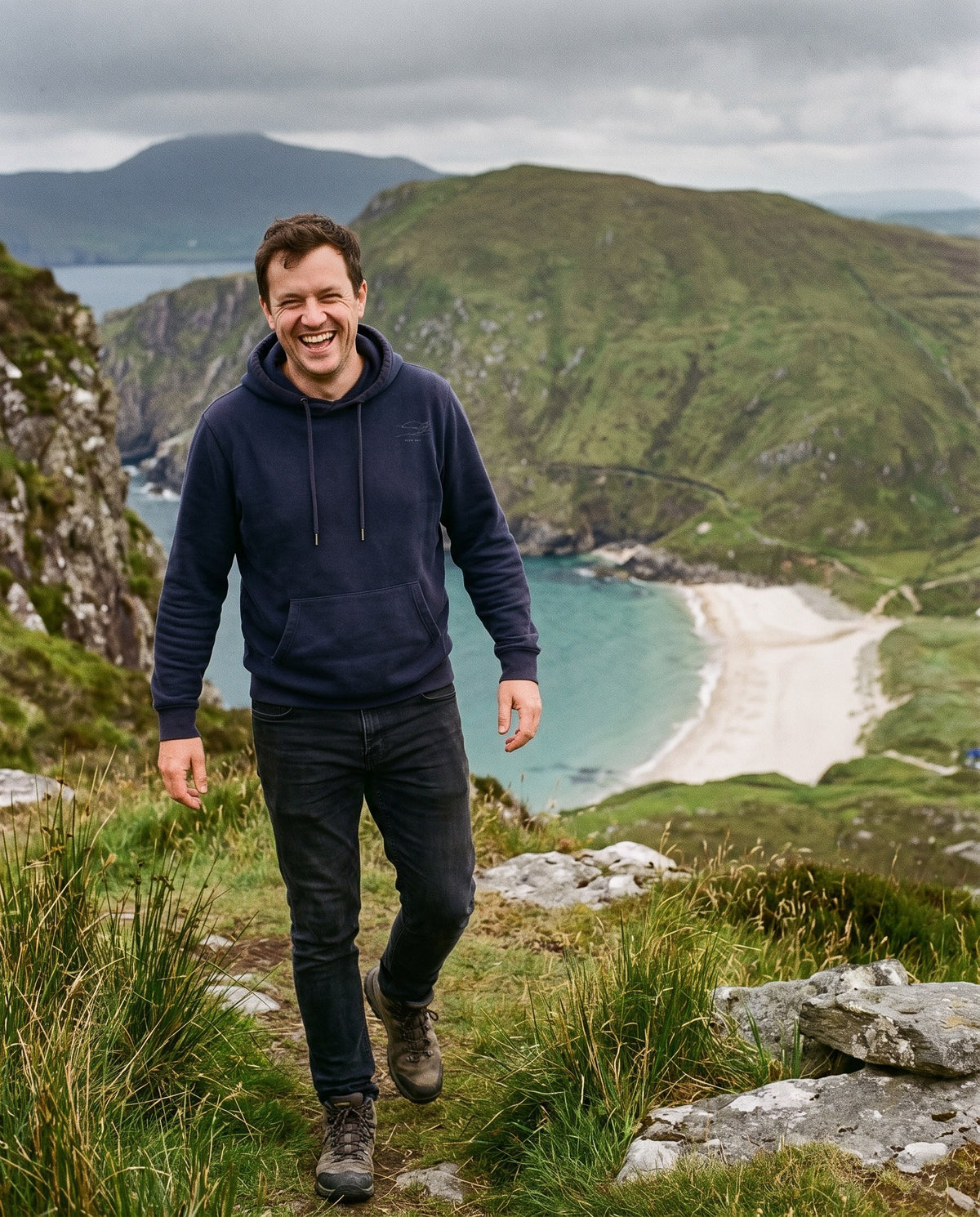 Keem Bay Hoodie, worn on the coast