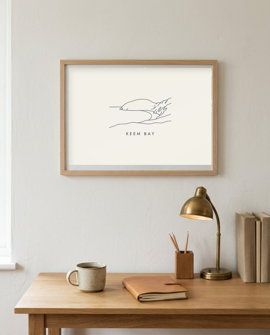 Keem Bay Framed Print, on the wall