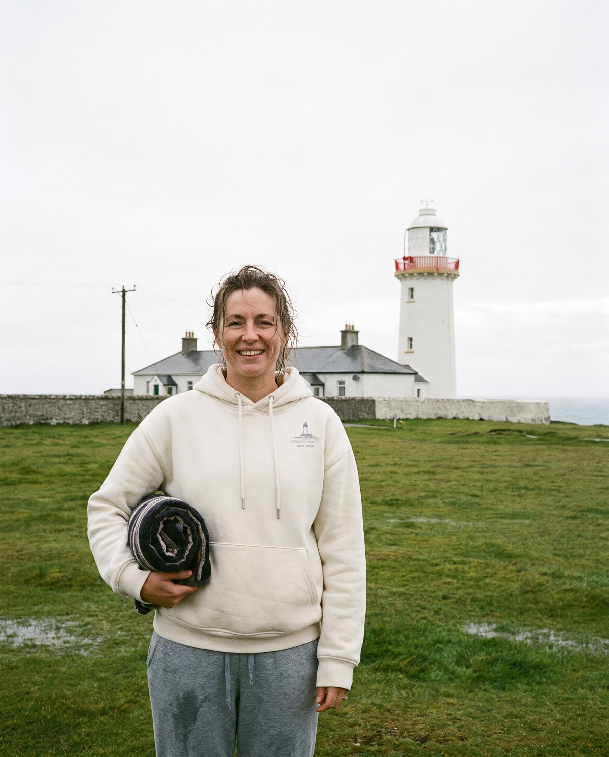 Loop Head Hoodie, worn on the coast