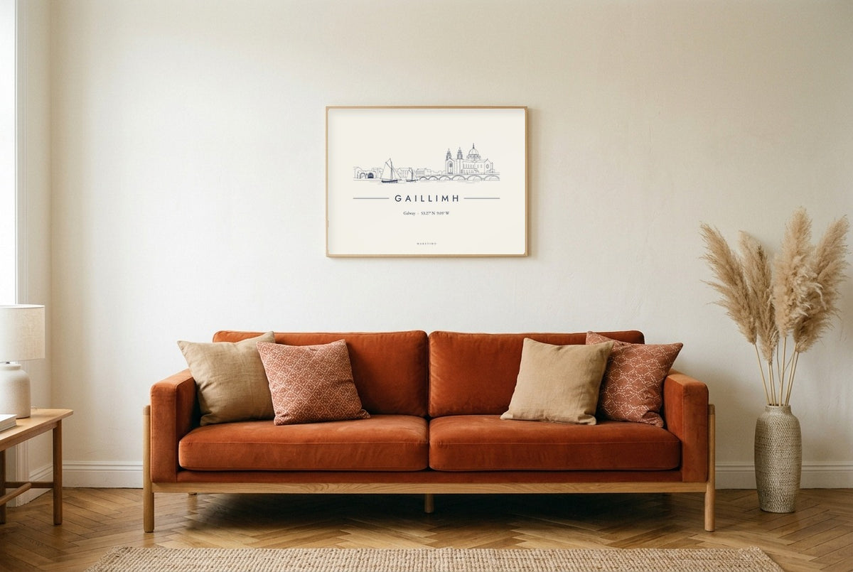Galway Framed Print, on the wall, wide