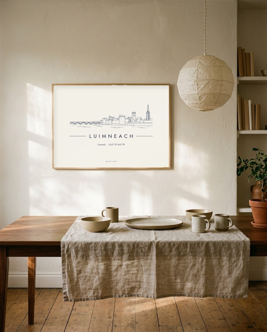 Limerick Framed Print, on the wall