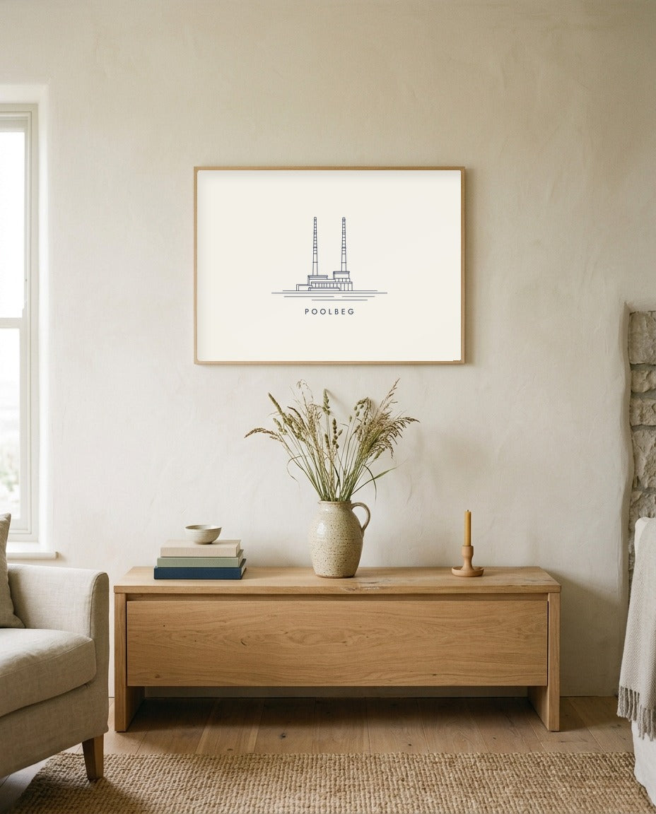 Poolbeg Framed Print, on the wall